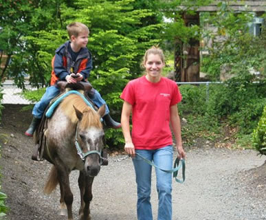 Pony rides at Remlinger Farms